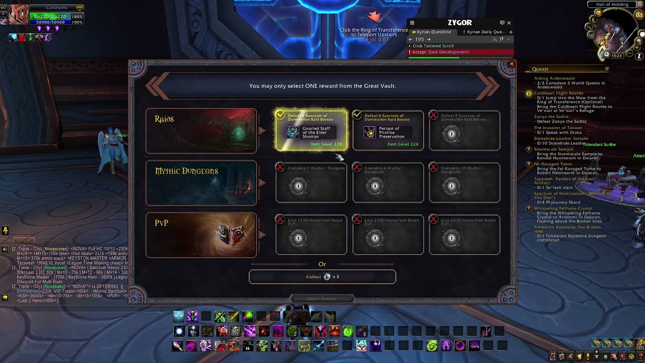WOW Opening the Great Vault in the Shadowlands 4th