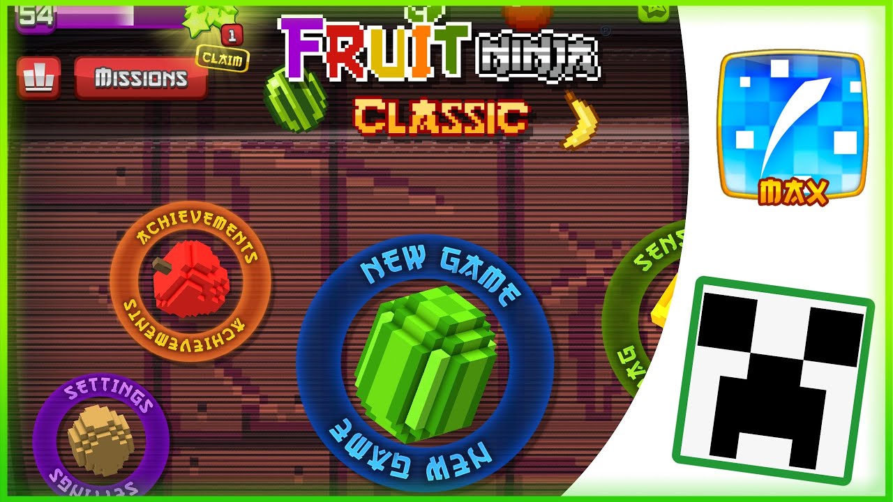 Fruit Ninja Minecraft Style - Gameplay - RIANETUBE4K