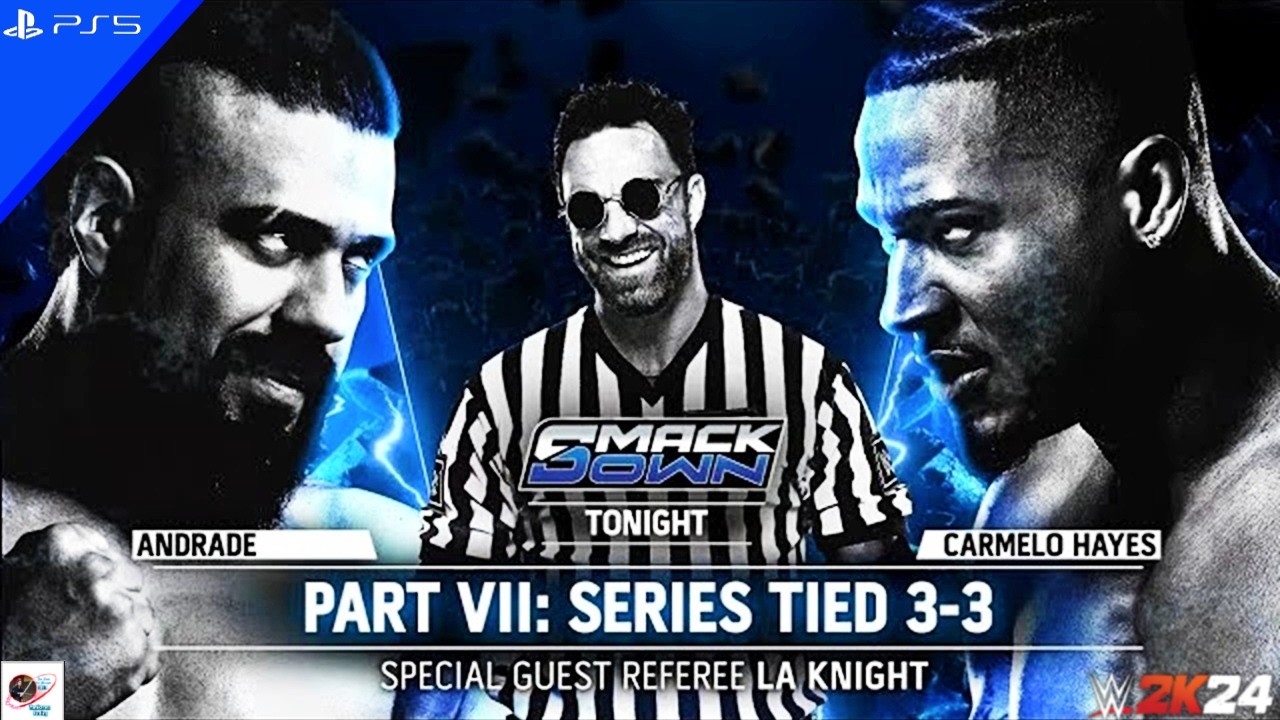 WWE 2K24 (PS5) - ANDRADE vs. CARMELO HAYES | SMACKDOWN, OCT. 25, 2024 [4K 60FPS]