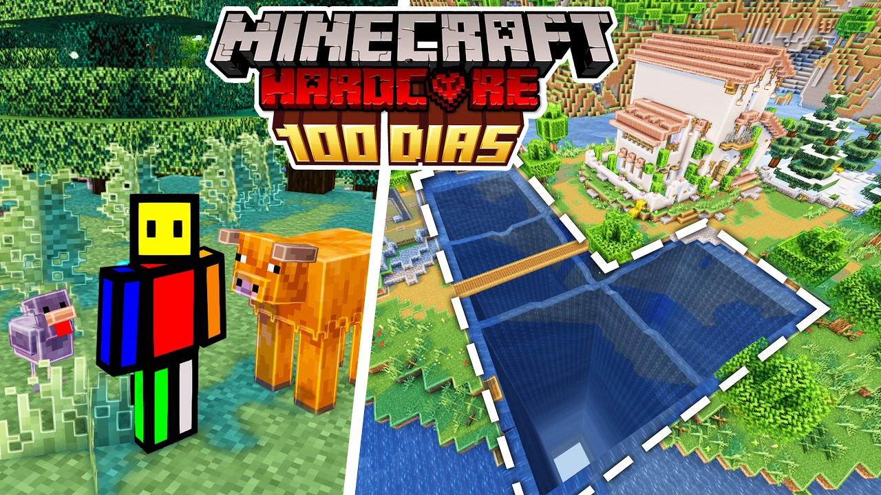 Sobreviví 100 Días PERO SI ME HAGO DAÑO el CHUNK SE BORRA en Minecraft Hardcore 1.21.5