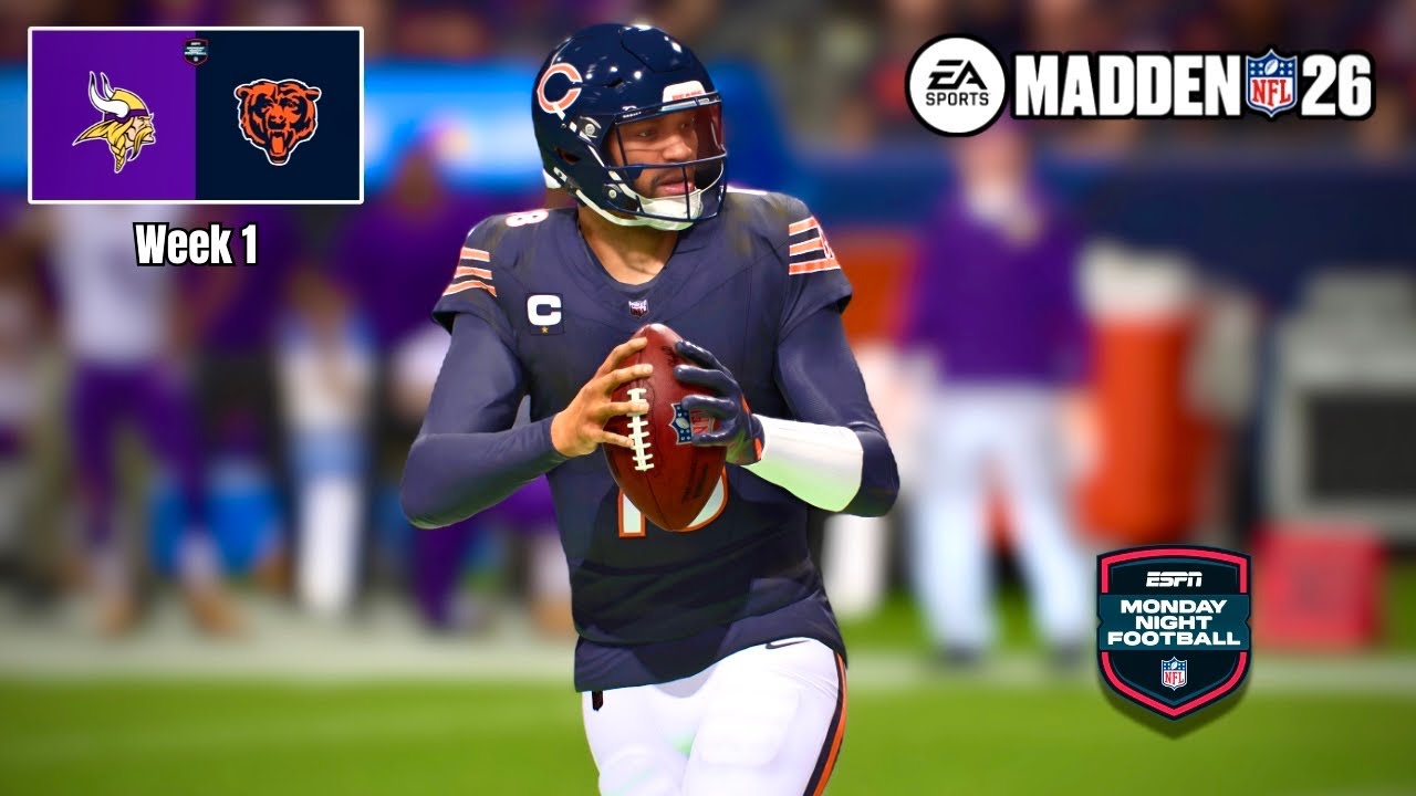 Bears vs Vikings | Week 1 Madden 25 Simulation (Madden 26 Rosters | CPU vs CPU)