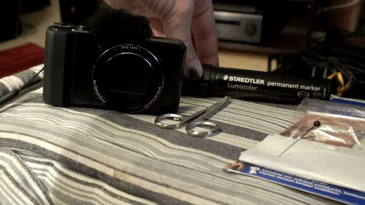 How I built a microfon protection against wind noise on Sony Cyber-Shot HX9V