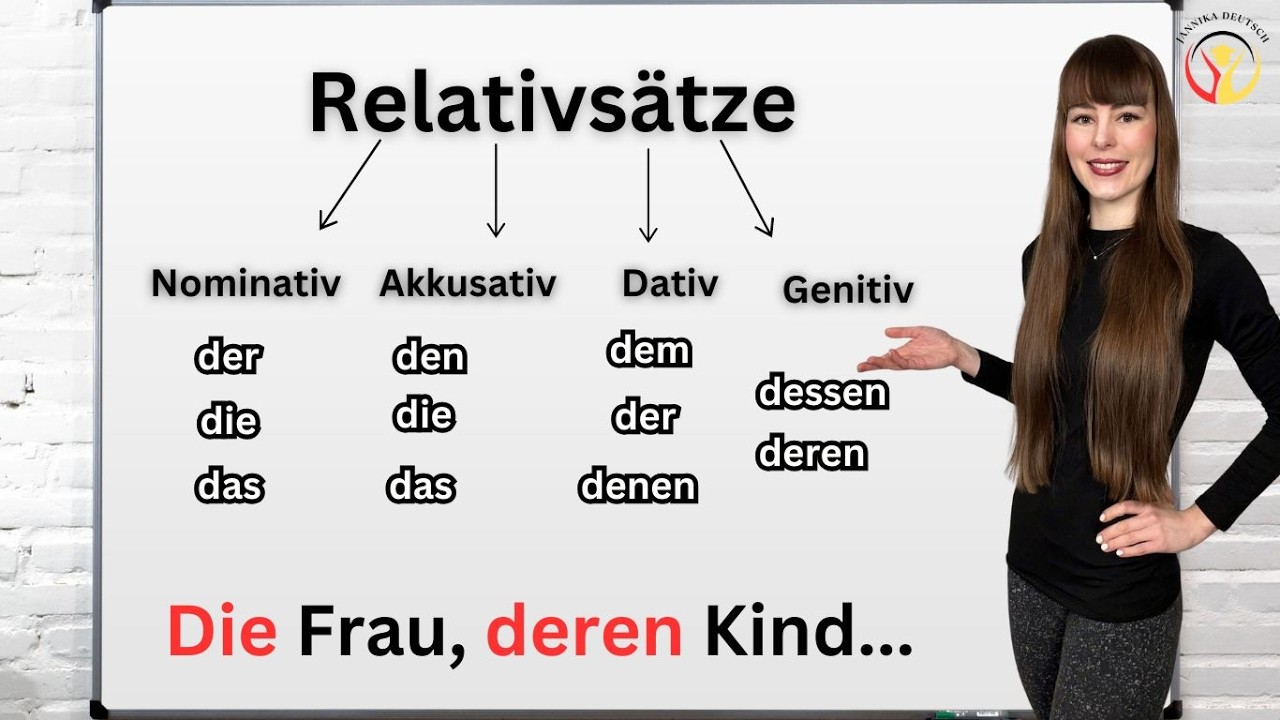 Alle Relativsätze in 7 Minuten! / Dativ, Akkusativ, Genitiv 💪