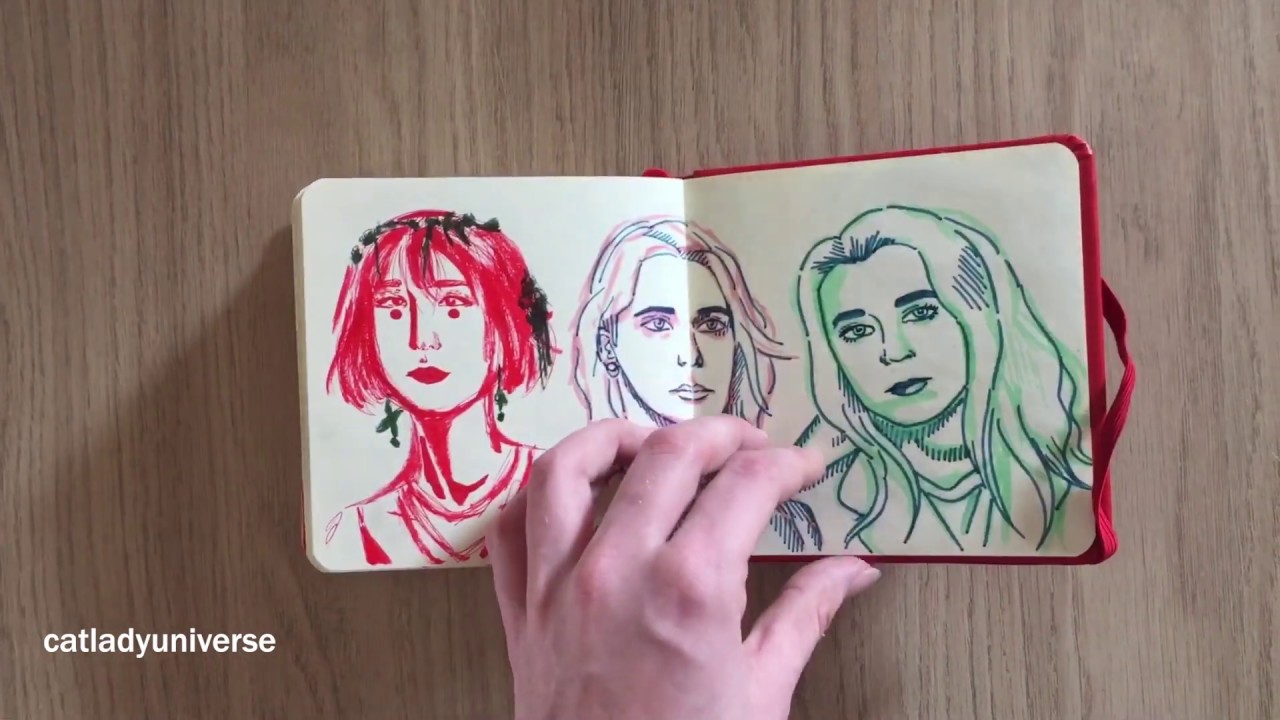 Sketchbook Tour 07 - Tiny Royal Talens Sketchbook - Catladyuniverse