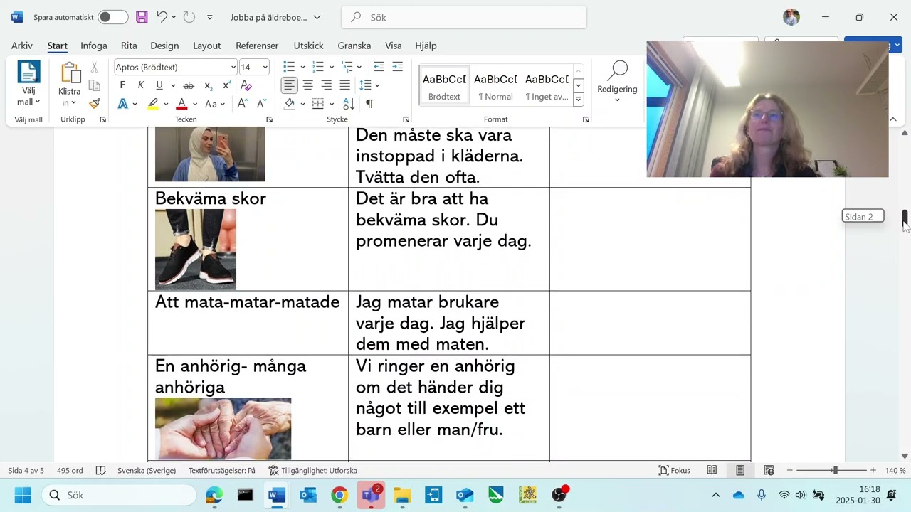 Ord på äldreboende