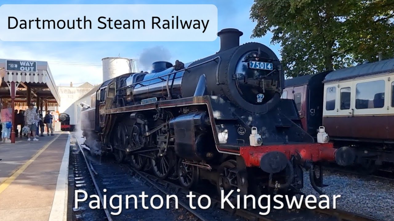 Exploring Devon's Beauty: Dartmouth Steam Railway Journey From Paignton To Kingswear