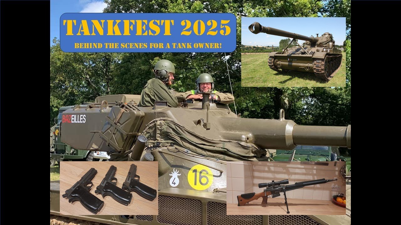 Guns and tanks. Tankfest 2025, tank preparation and behind the scenes. Amx13 105 , sniper rifles.