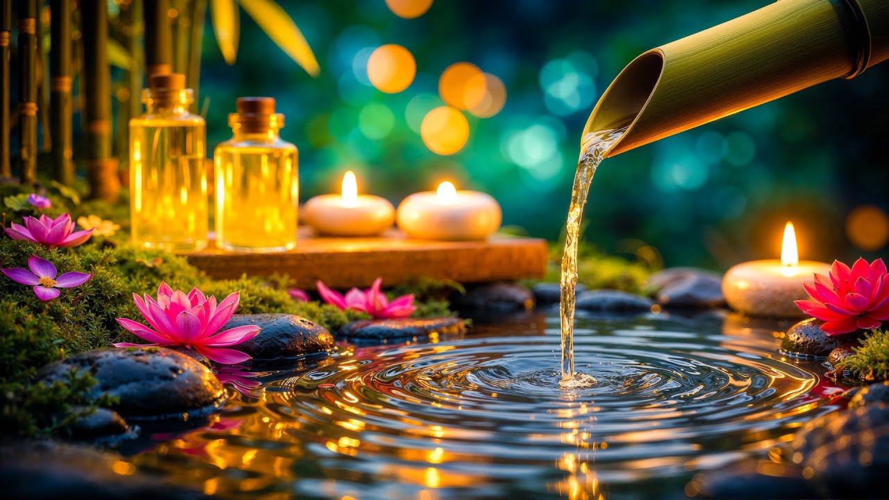 Relaxing Sleep Music 🌿 Calming Meditation, Soothing Water Sounds, Spa, Deep Sleep 😴
