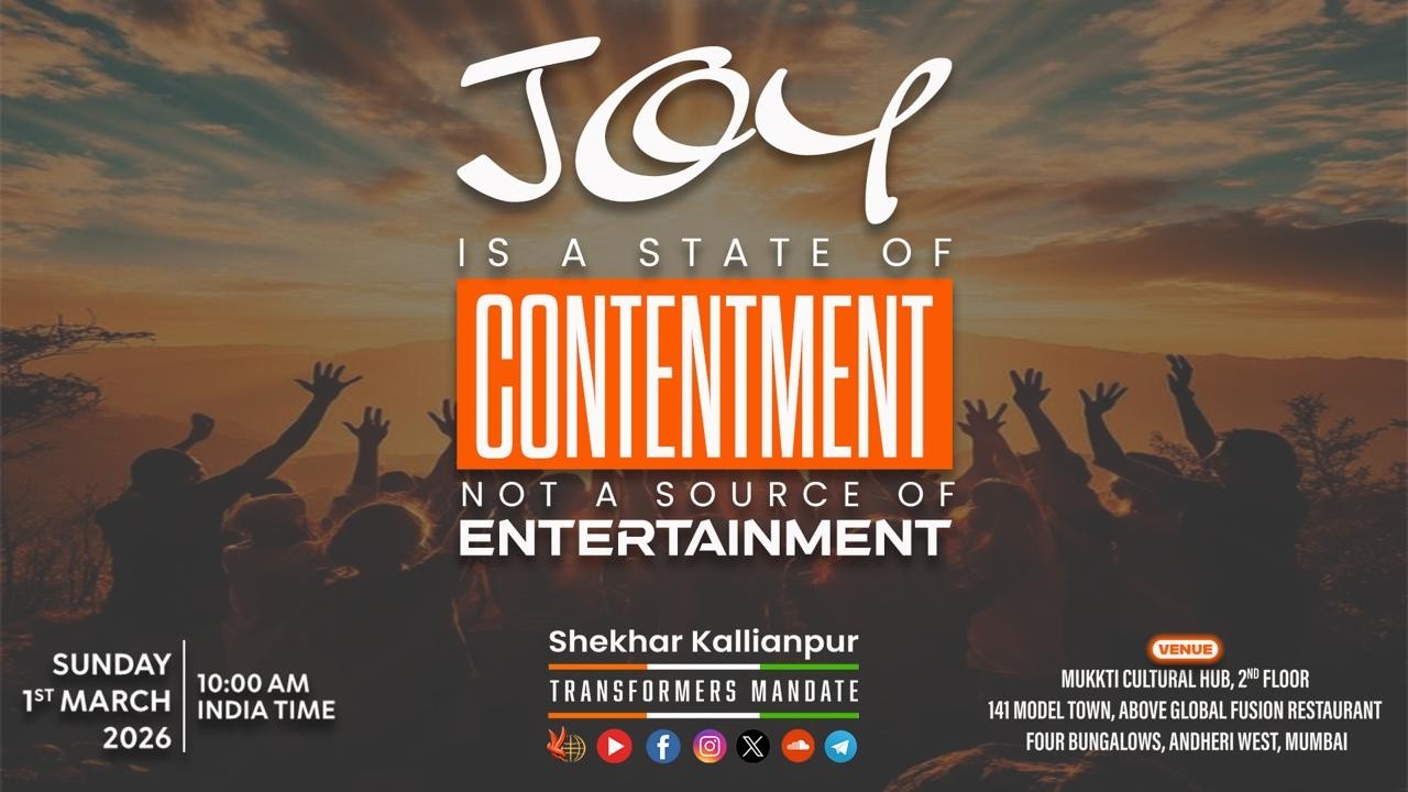 JOY IS A STATE OF CONTENTMENT NOT A SOURCE OF ENTERTAINMENT | JOIN US FOR WORD & WORSHIP