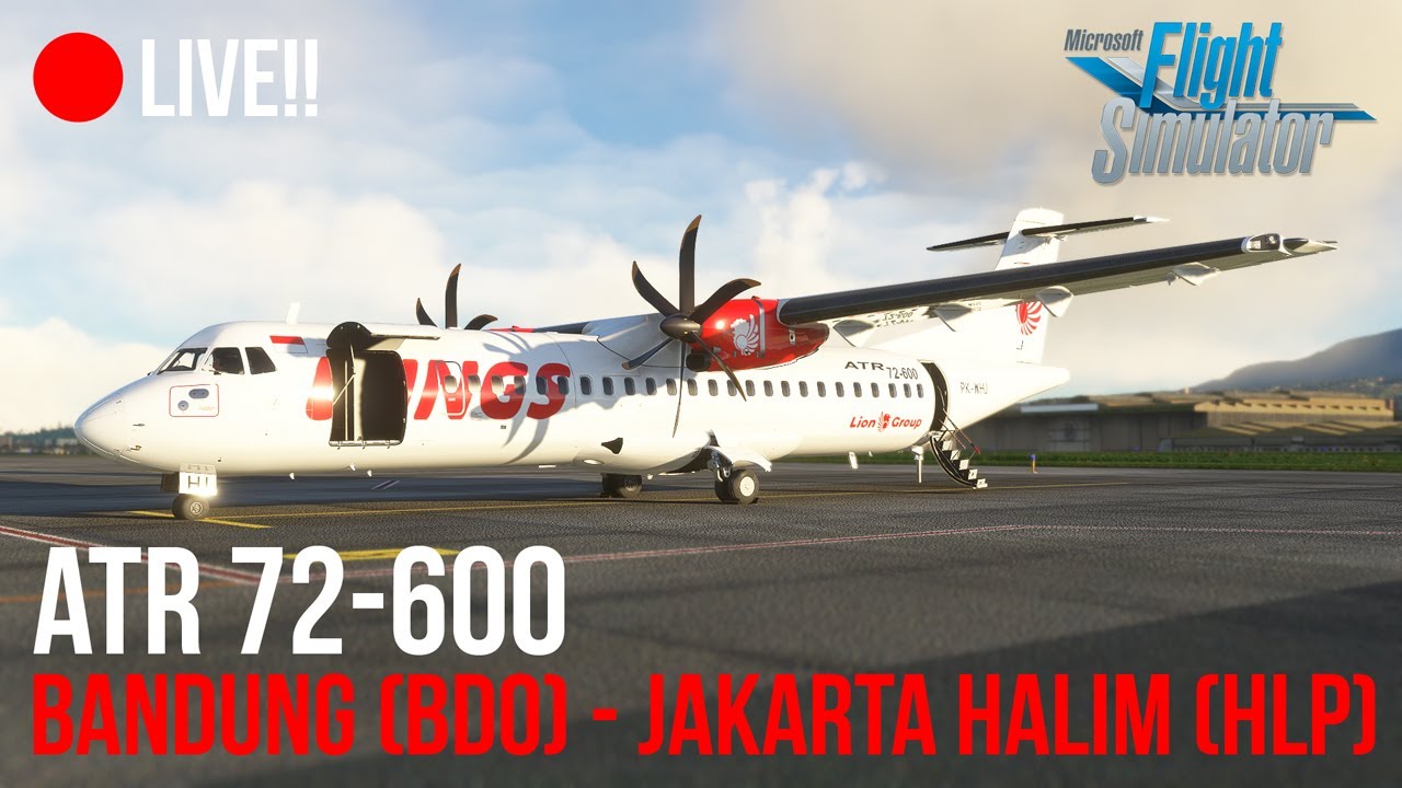 LIVE LAGI! Terbang Santuy ATR 72-600 Bandung BDO to Jakarta Halim HLP