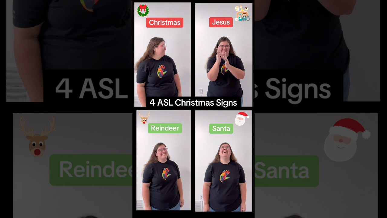 🤶 How to sign Christmas, Jesus, Santa, Reindeer in ASL | Beginner ASL Christmas Signs