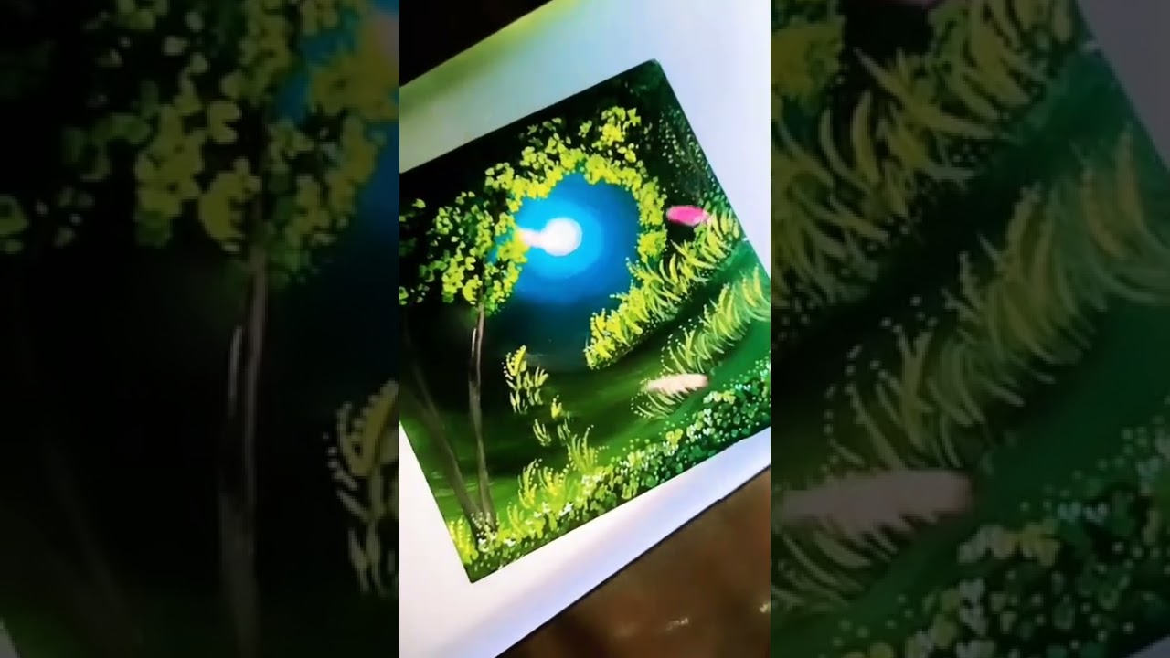 gouache paint on envelope paper
