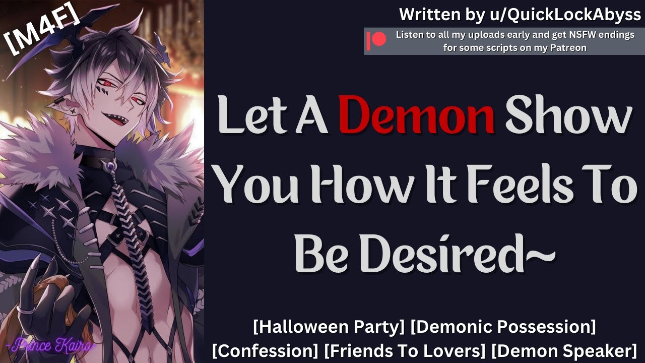 [M4F] Forced To Kiss A Demon On Halloween [Halloween Party] [Confession] [Friends To Lovers] [Demon]