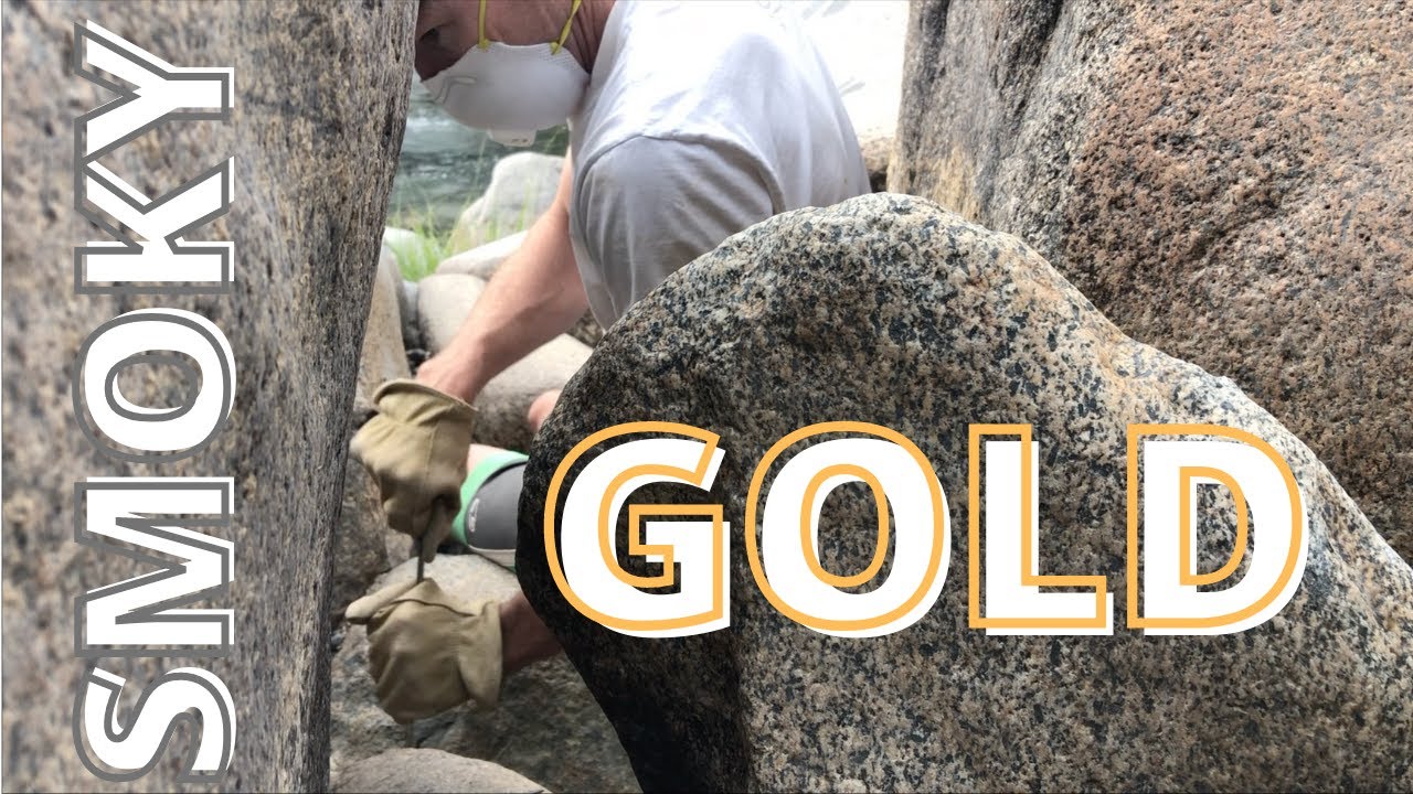 Smoky Gold: working a deep, hidden crevice and panning out chunky gold pickers!
