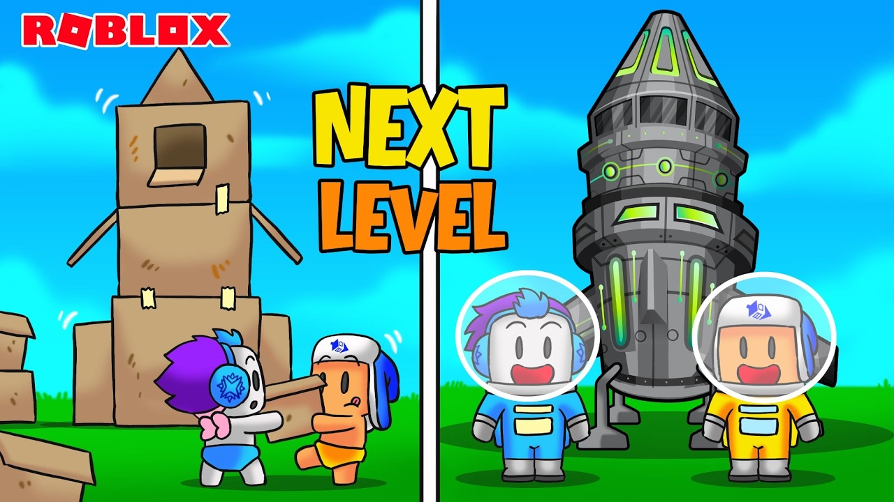AKU DAN MOCIL JADI ASTRONOT BUAT ROKET DARI BARANG BEKAS SAMPAI JADI SUPER MEGAH DI ROBLOX!!