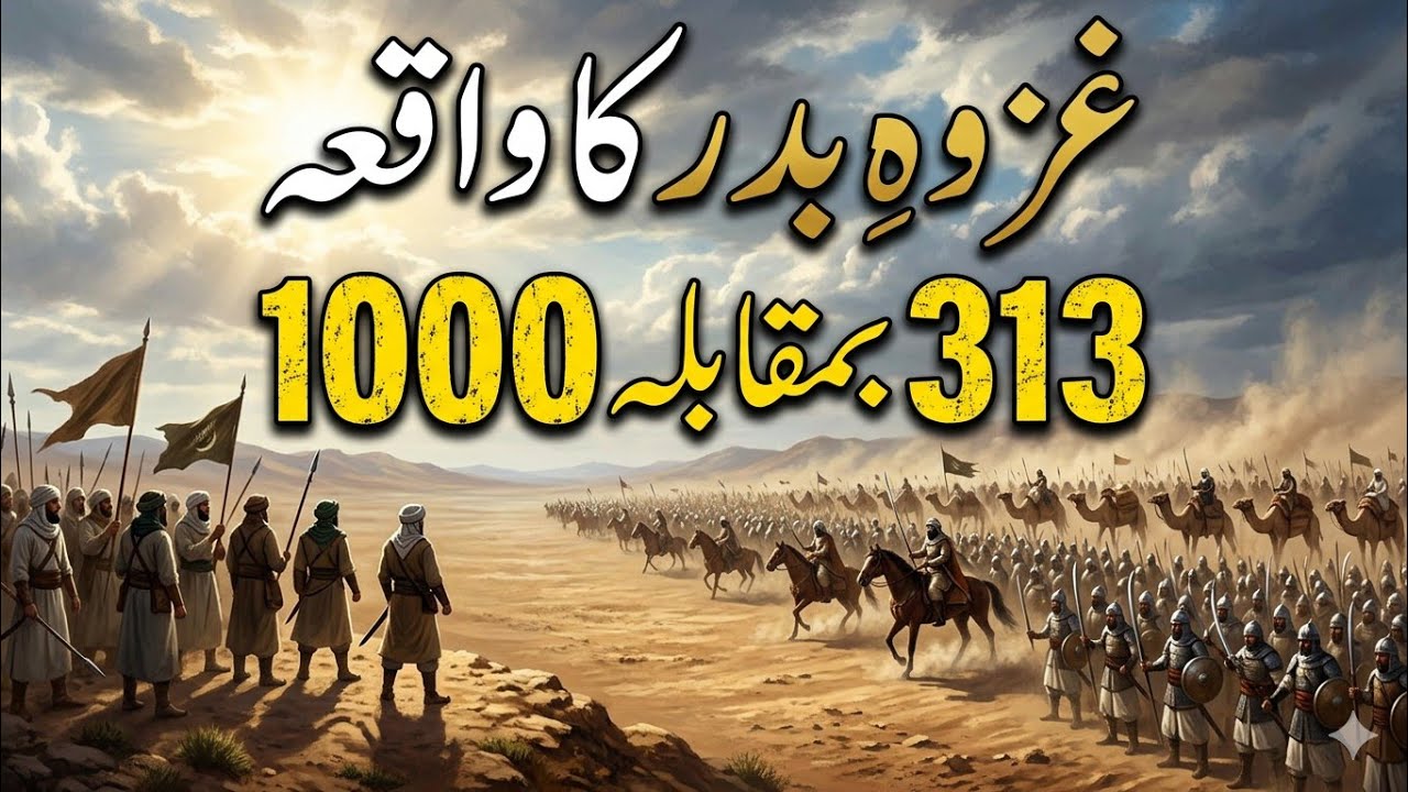 غزوۂ بدر کا مکمل واقعہ | 313 مسلمانوں نے 1000 کفار کو کیسے شکست ؟ | اسلامی تاریخ کا حیران کن معرکہ