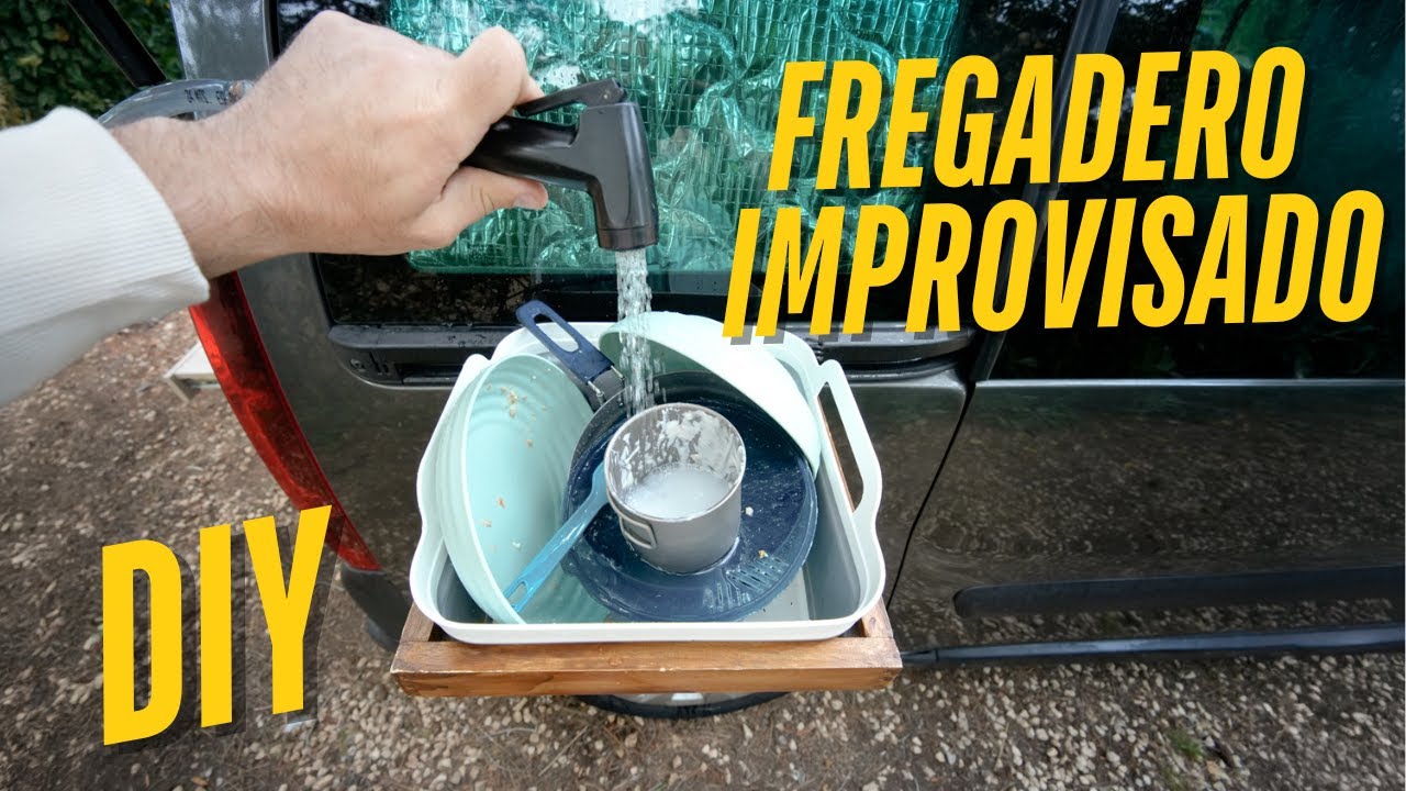 Como hacer un Fregadero sin instalacion en tu mini Furgo CAMPER!