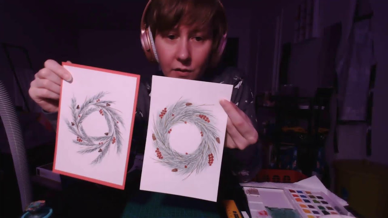 Paint Christmas cards with me