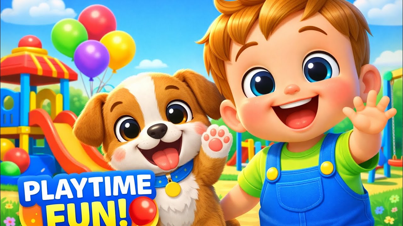Playtime Fun Song for Kids | Cute Animals & Playground Adventure | BennyBooToons 