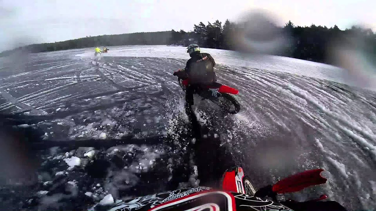 Icerace MotoX Skärsjön. KTM vs Honda