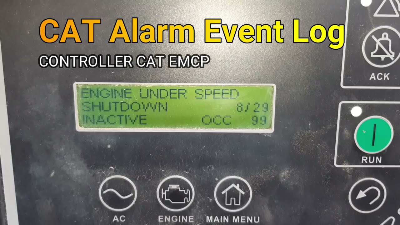 CAT  EMCP Event Log | Generator Alarms Logs | Generator Event Logs | CAT Dg Alarm List #EMCP #Cat