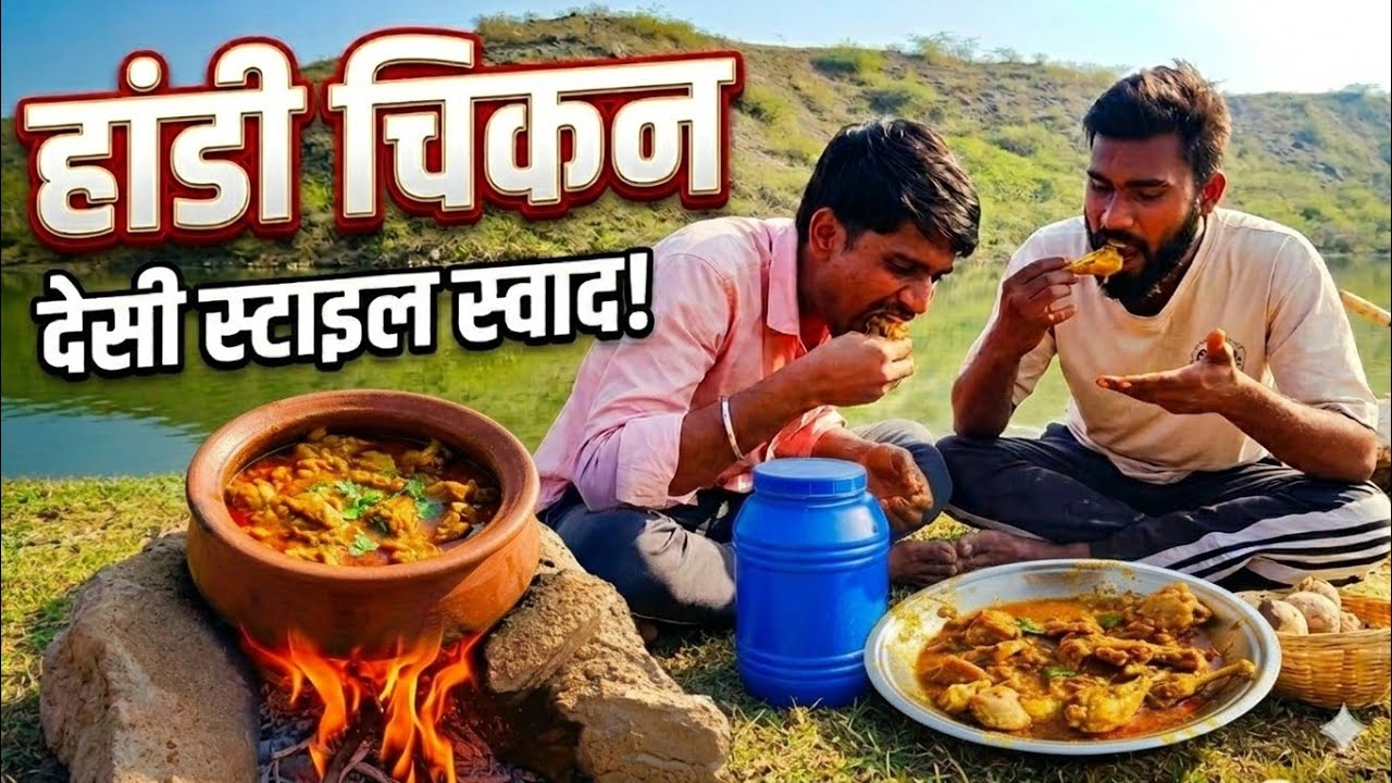 आदिवासी स्टाइल स्पेशल हांडी चिकन | Handi Cheeken recipe #villagecooking #chickenrecipe #villagelife 