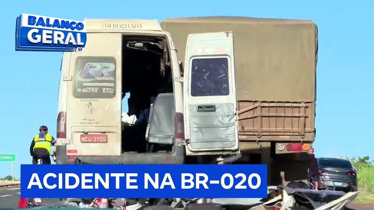 Equipes trabalham para retirar caminhão envolvido em acidente na BR-020 | Balanço Geral DF