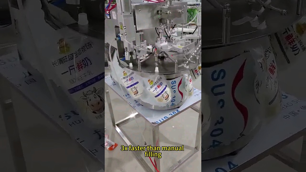 Spout Pouch Capping Machine#pouchpackging #packagingmachine #machine #fillingmachine #foodpackaging