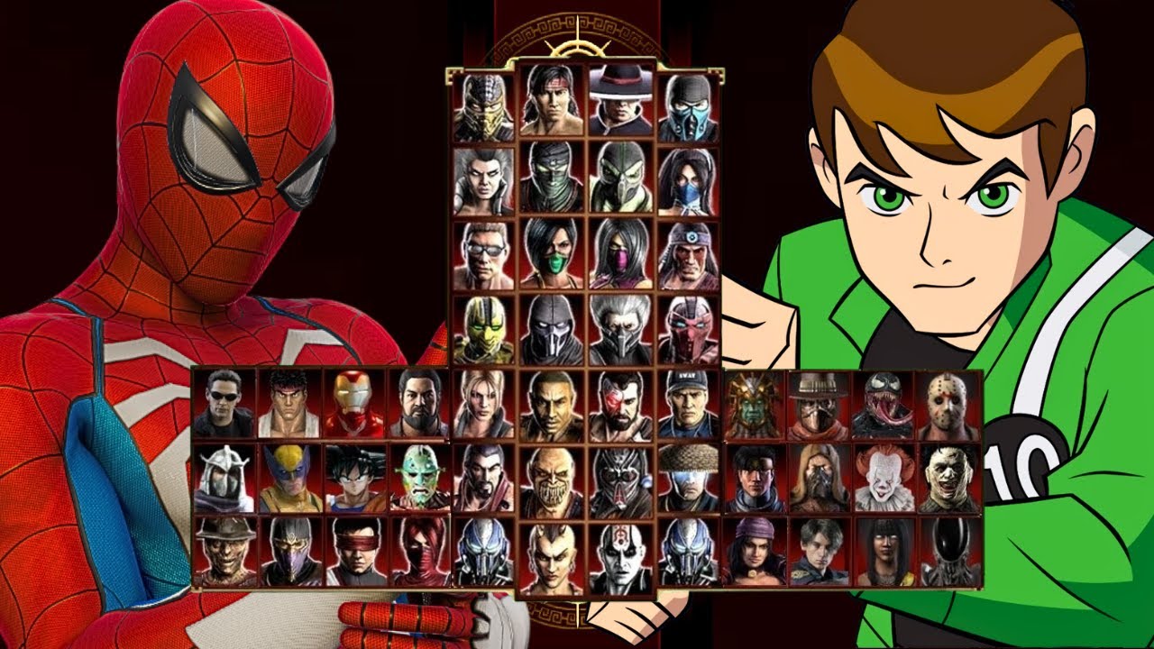 Mortal Kombat 9 - SPIDERMAN 🕸 & BEN 10 👽 - Expert Tag Ladder - Gameplay @(1080p) - 60ᶠᵖˢ ✔