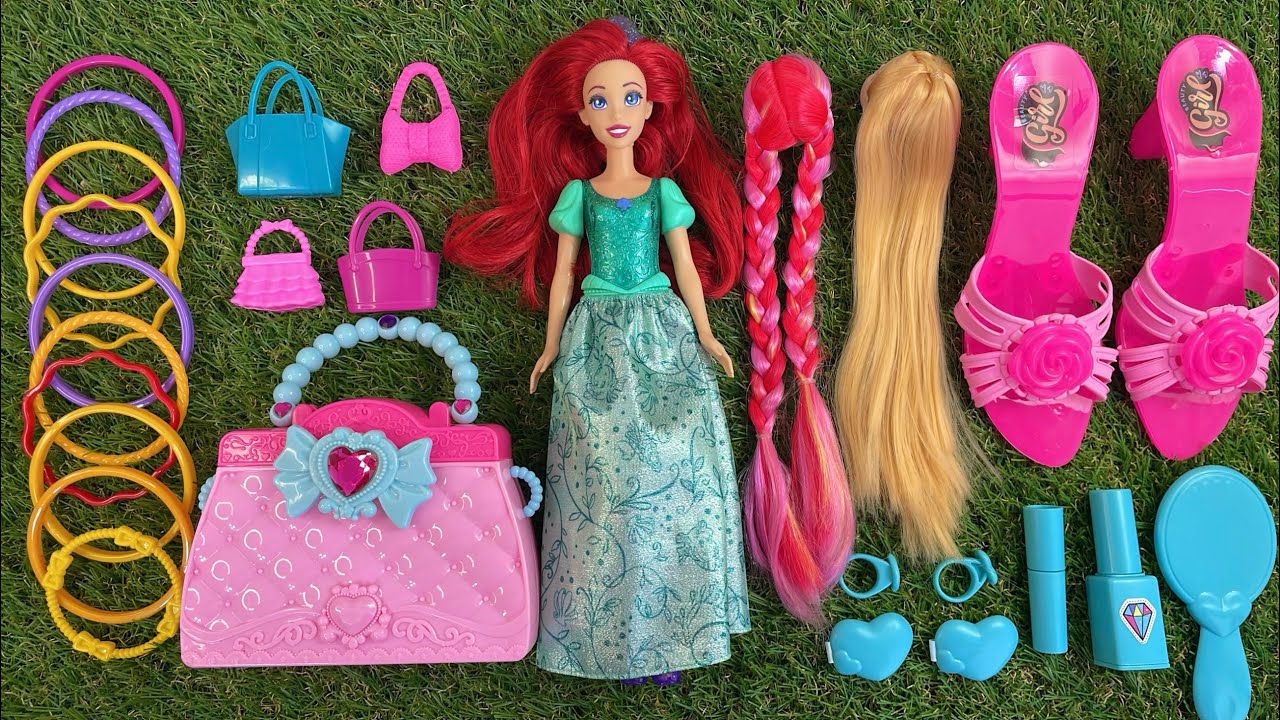 Disney Princess Doll Makeover ~ DIY Miniature Ideas For Barbie ~ Wig, Dress, Faceup, andMore! DIY 