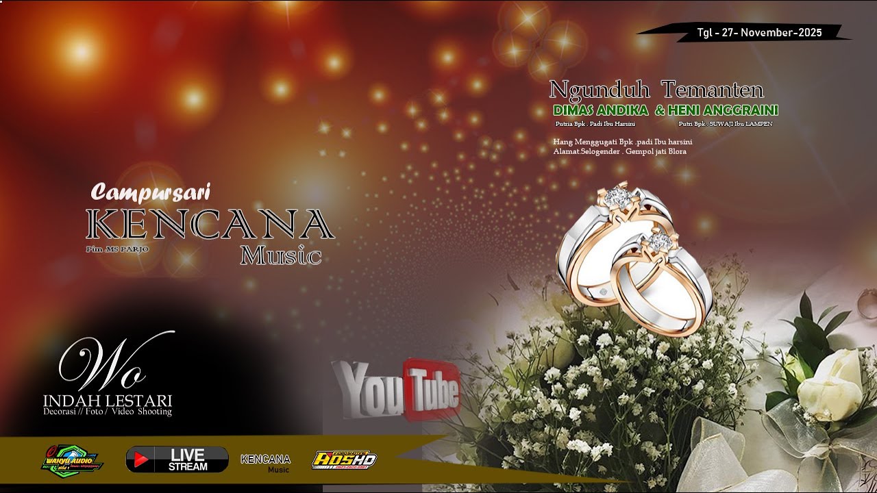 Live Selogender  Ngunduh Temanten  DIMAS & HENI//ADS.ful HD.4K VIDEO SHOOTING // WAHYU Audio Jilid 1