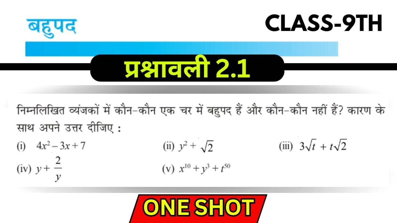 Class 9th Prashnawali 2.1 || Class 9 Math Exercise 2.1 NCERT Solution || Class 9th Prashnavali 2.1