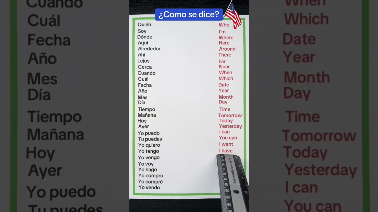 Palabras en inglés #ingles #inglesfacil #inglesonline #inglesrapido #inglesamericano 