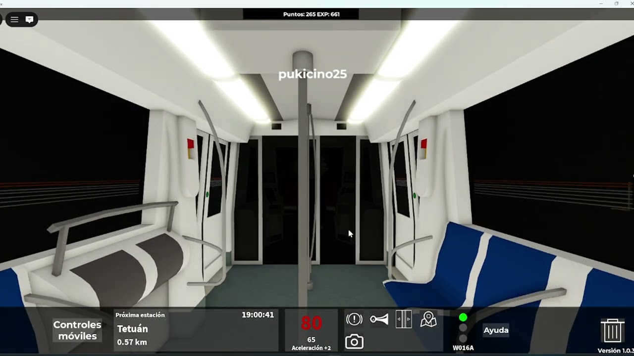 Jugando Metro simulator barcelona en roblox