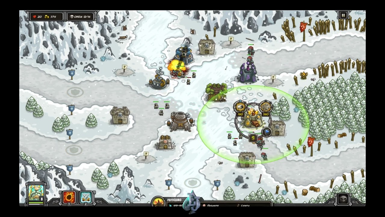 Kingdom Rush 1 - Fase: Planalto de Ha'Kraj - Campanha Veterano 3 estrelas!