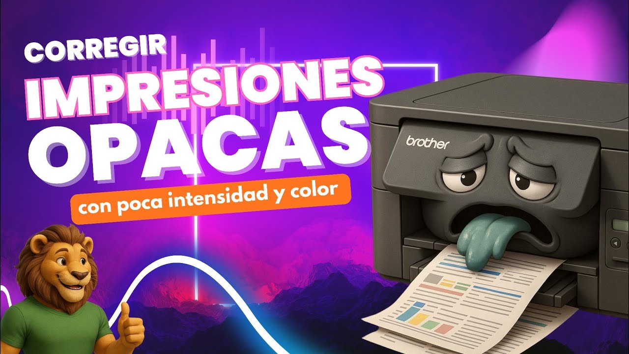 Mi impresora brother imprime Opaco con poca intensidad y color