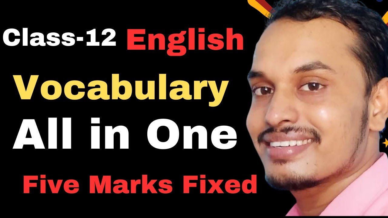 Vocabulary | All in One | Five marks fixed | Online Class by Shyam Sir
