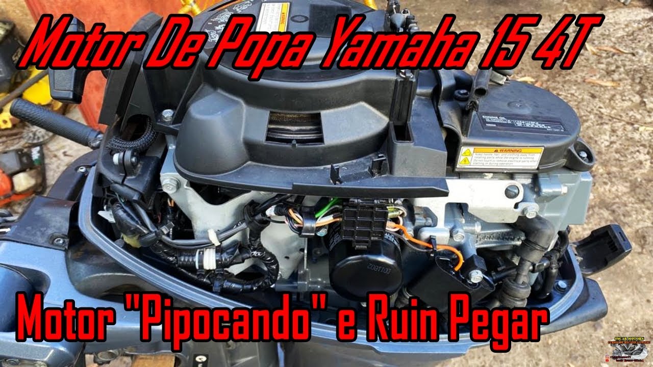 Motor de Popa Yamaha 15 Motor Pipocando e Sem Força