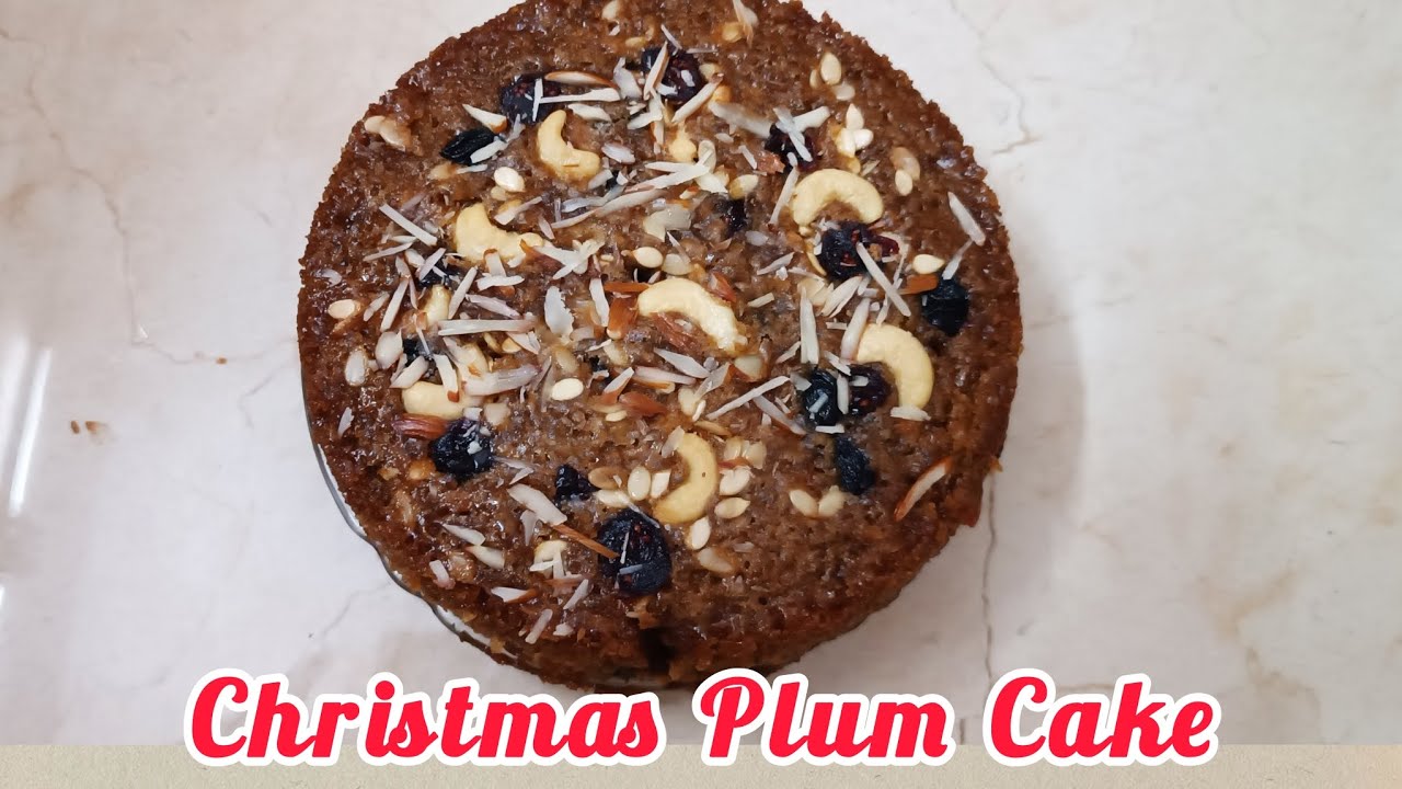 Eggless No-Maida Christmas Plum Cake || Without Oven Plum cakes || Fruit Cake ||Nuts cake Recipe