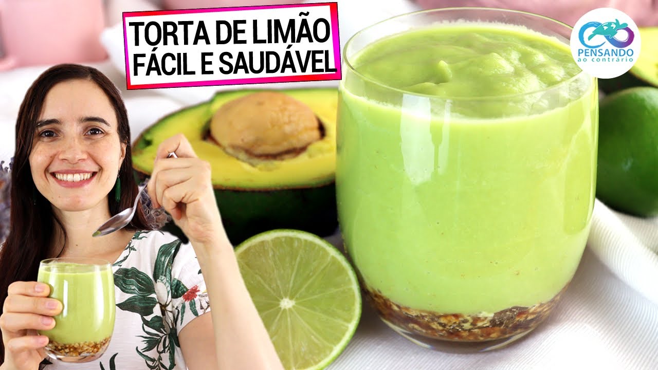 TORTA DE LIMÃO SIMPLES COM ABACATE, QUE TE AJUDA A EMAGRECER (sem açúcar, vegana, sem glúten)