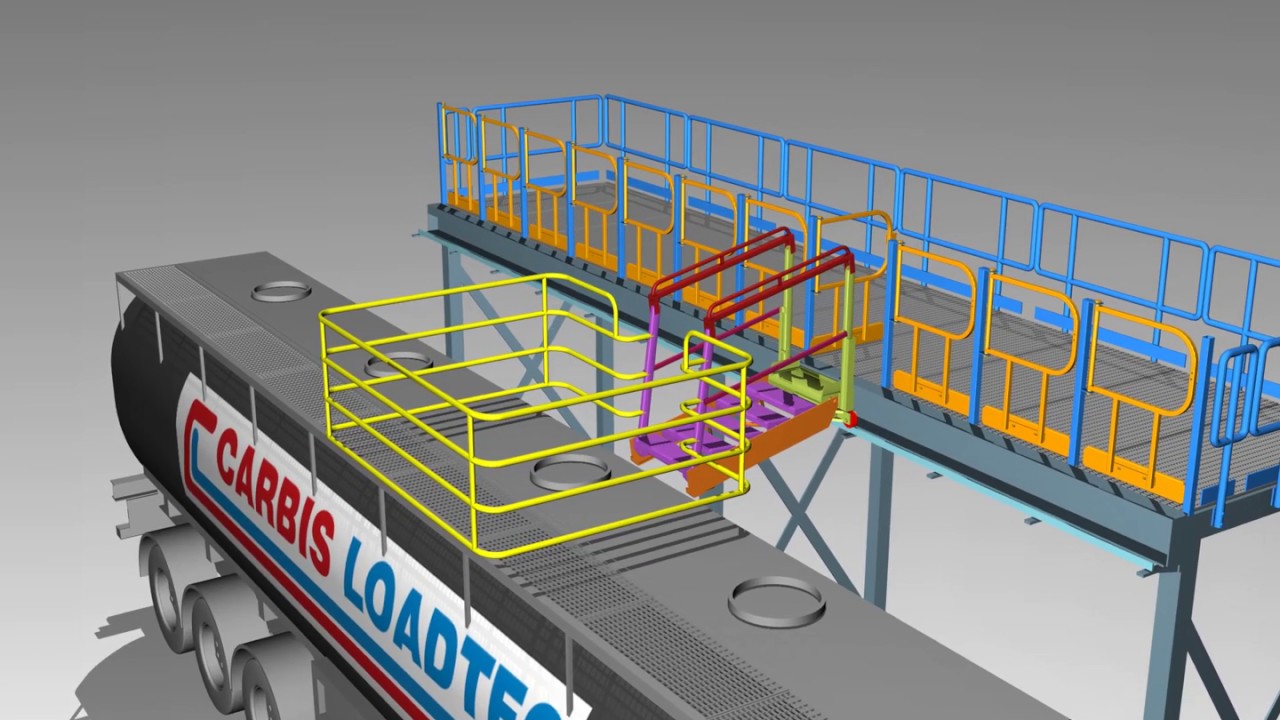 Safe Tanker Access.  Carbis Loadtec Track Mounted Gangway.
