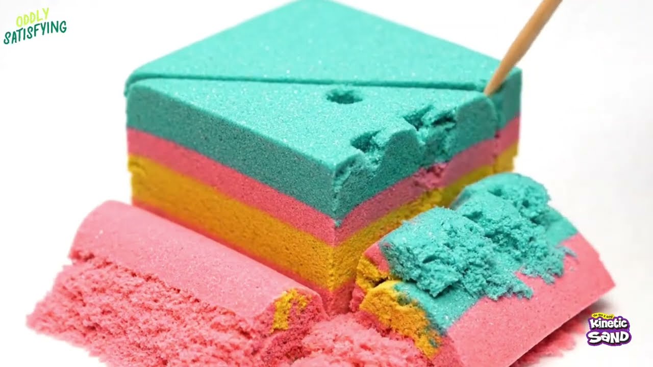 CRUNCH! Oddly Satisfying Kinetic Sand Cutting Compilation (ASMR)