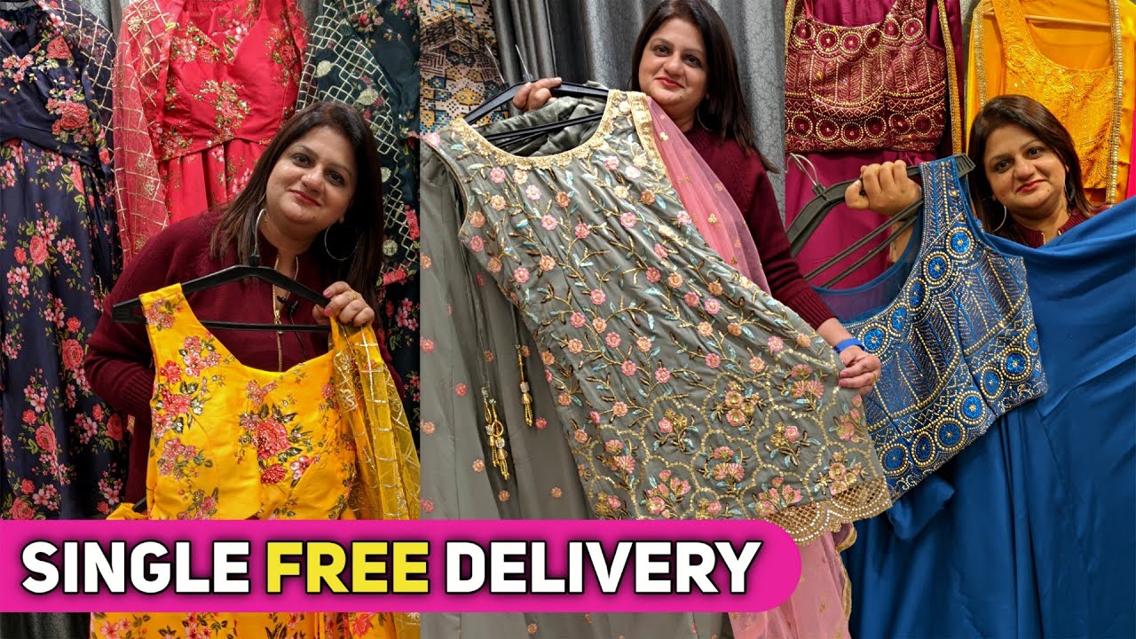 Single Free Delivery, Free GST Designer Gown Replica Heavy Suit Partywear Urbanhill