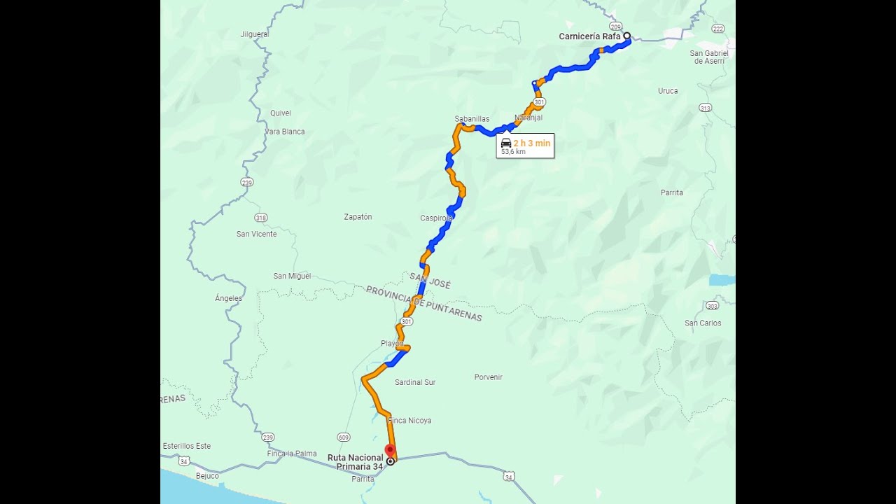 Costa Rica Ruta 301 (Route 301).
