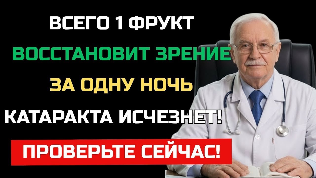 Фрукт №1 перед сном, который защищает зрение после 60 лет 👁️ Улучшение глаз естественным способом