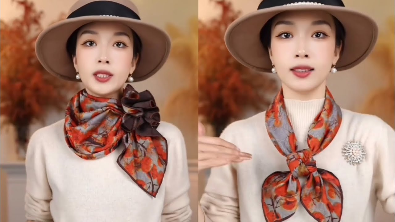 100 Stylish Ways to Tie a Silk Scarf #fashion #scarf #scarffashion