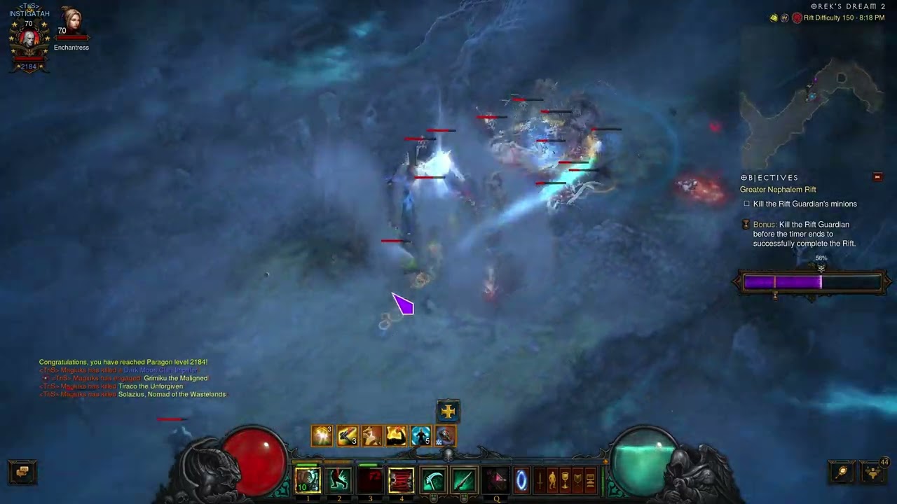 [Diablo 3] Season 37 SSF GR 150 6:19 Necromancer Bone Spear solo rank 2 EU