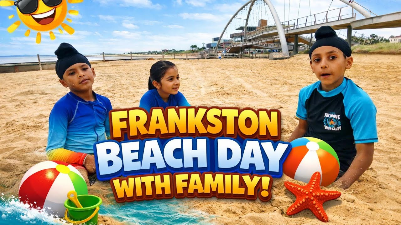 Frankston Beach ਤੇ ਸਾਡੀ Family ਮਸਤੀ 🌊 | Melbourne Beach Vlog