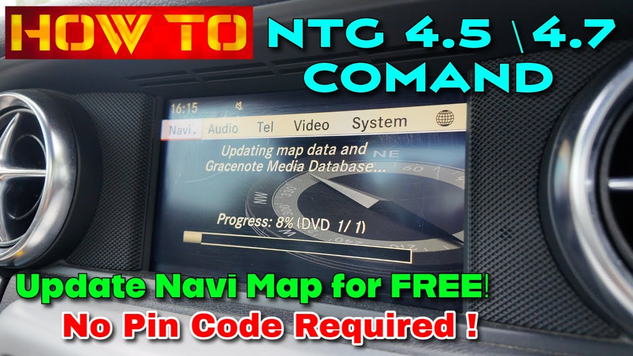 БЕСПЛАТНО - Процедура обновления карт Comand Navi для Mercedes NTG 4.5 / 4.7