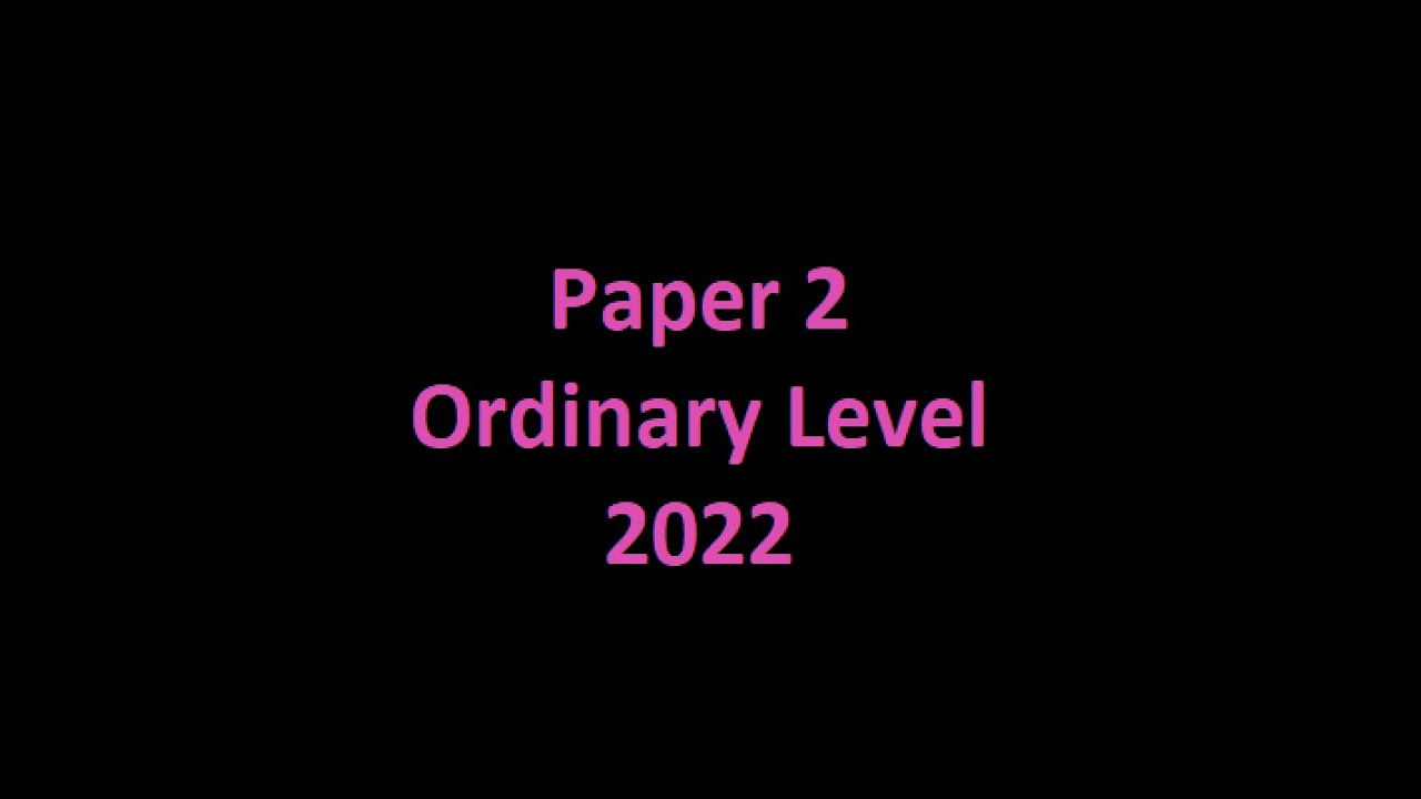 Q8 Solutions for Leaving Cert maths Ordinary Paper 2 2022